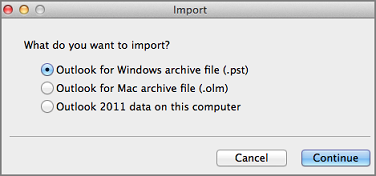 mac outlook for 2011 where pst file